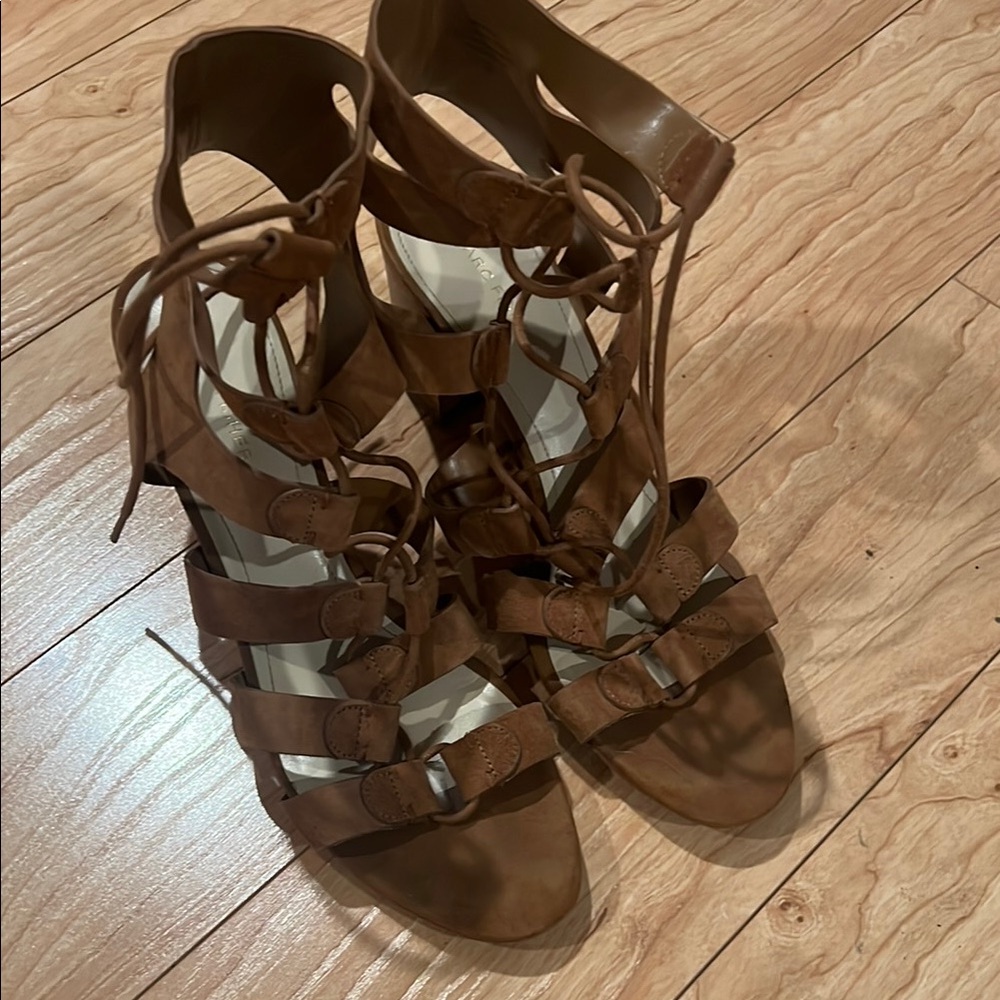 Marc Fisher Brown Strappy Sandals